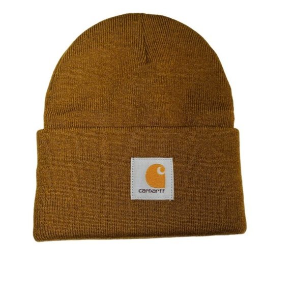 Carhartt Other - CARHARTT knit cuff beanie toque fold up cuff style A18 watch hat brown o…